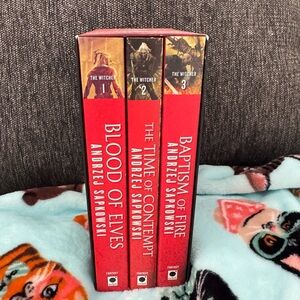 The Witcher Book Series Set - Red Covers